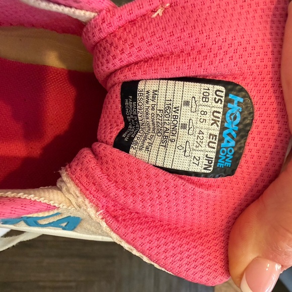 Hoka One One Women's Beige and Pink Athletic Shoes - Picture 4 of 4